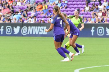 Orlando Pride 21 Temmuz 2018 'de Orlando Florida' daki Exploria Stadyumu 'nda Seattle Reign FC' ye ev sahipliği yapmaktadır. Fotoğraf: Marty Jean-Louis