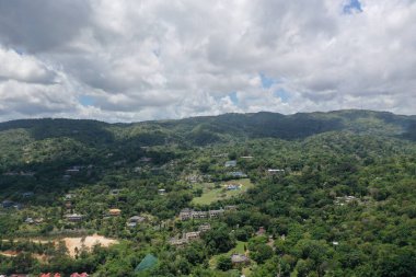 Güzel manzaranın havadan görünüşü