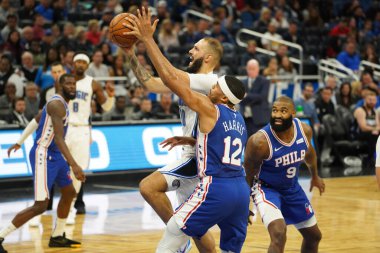 Orlando Magic, Philadelphia 76ers 'ı 13 Kasım 2019 Çarşamba günü Amway Center' da ağırlamaktadır. Fotoğraf: Marty Jean-Louis