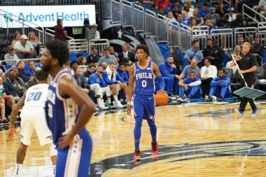 Orlando Magic 13 Ekim 2019 'da Florida, Orlando' daki Amway Center 'da Philadelphia 76ers' a ev sahipliği yaptı..