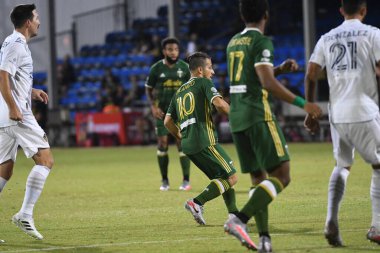 Los Angeles Galaksisi, 14 Temmuz 2020 'de Orlando Florida ABD' deki ESPN Vahşi Spor Dünyası 'nda düzenlenen MLS Sırt Turnuvası sırasında Portland Timbers ile karşı karşıya geldi.