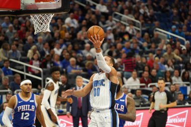 Orlando Magic, Philadelphia 76ers 'ı 13 Kasım 2019 Çarşamba günü Amway Center' da ağırlamaktadır. Fotoğraf: Marty Jean-Louis
