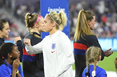 5 Mart 2020 'de Orlando Florida' daki Exploria Stadyumu 'nda düzenlenen 2020 SheBelieves Kupası' nda ABD - İngiltere Karşılaşması 