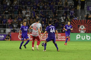 Orlando City 21 Temmuz 2019 tarihinde Florida, Orlando 'da Exploria Stadyumu' nda New York Red Bulls 'a ev sahipliği yaptı..
