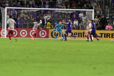 Orlando City 21 Temmuz 2019 tarihinde Florida, Orlando 'da Exploria Stadyumu' nda New York Red Bulls 'a ev sahipliği yaptı..