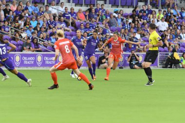 Orlando Pride 28 Haziran 2018 tarihinde Orlando City Stadyumu 'nda Houston Dash' e ev sahipliği yaptı. Fotoğraf: Marty Jean-Louis