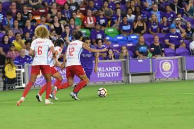 Orland Pride, 25 Ağustos 2018 'de Orlando Florida' daki Exploria Stadyumu 'nda Chicago Red Stars' a ev sahipliği yapıyor..