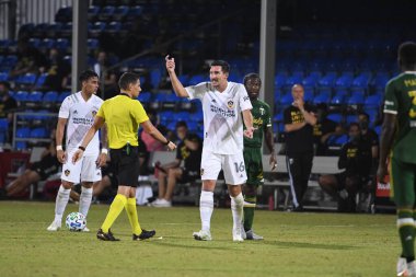 Los Angeles Galaksisi, 14 Temmuz 2020 'de Orlando Florida ABD' deki ESPN Vahşi Spor Dünyası 'nda düzenlenen MLS Sırt Turnuvası sırasında Portland Timbers ile karşı karşıya geldi..