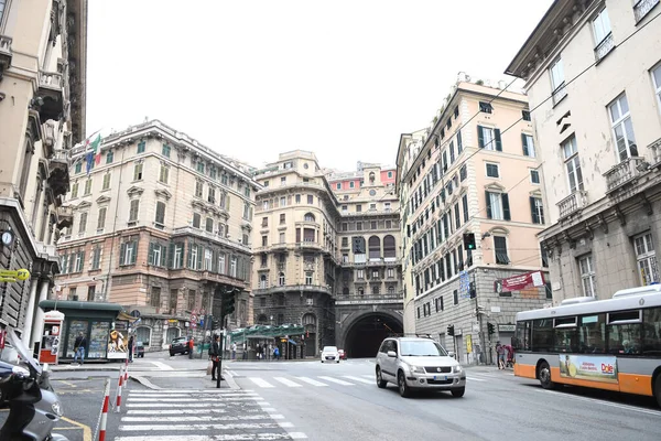 Utcai Kilátás Homlokzatai Gyönyörű Épületek Városi Kilátás Olaszország — Stock Fotó