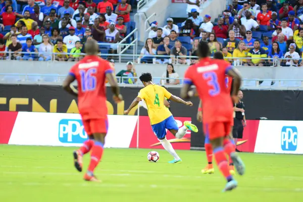 Brasil Enfrenta Haiti Durante Centenário Copa América Orlando Florida Camping — Fotografia de Stock