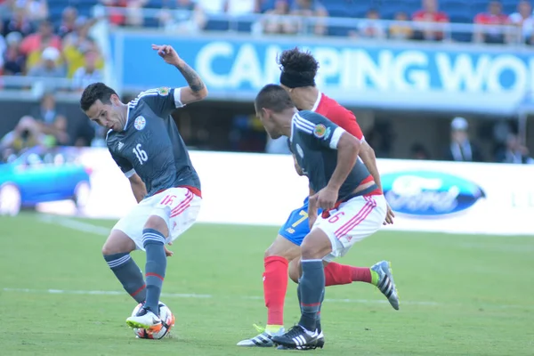 Costa Rica Affronte Paraguay Lors Centenario Copa America Camping World — Photo