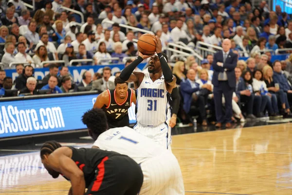 Orlando Magic Házigazdák Toronto Rapters Alatt Nba Rájátszás Forduló Amway — Stock Fotó