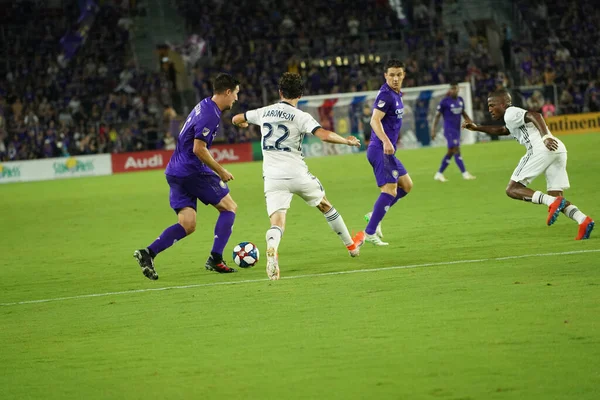 Orlando City Hostí Philadelphia Union Stadionu Exploria Orlandu Floridě Středu — Stock fotografie