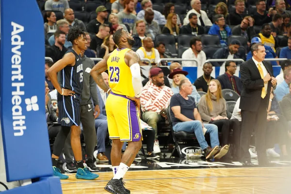 Orlando Magic Acoge Los Angeles Lakers Amway Center Orlando Forida — Foto de Stock