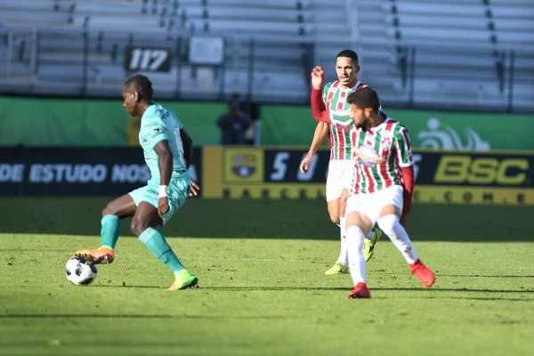 Fluminense Barcelona Durante Copa Florida Spectrum Stadium Enero 2018 Orlando —  Fotos de Stock