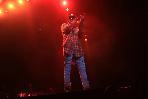 Singer Usher Apresenta Amway Center Orlando Florida Dezembro 2014 — Fotografia de Stock