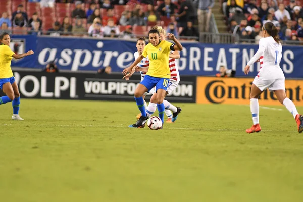 Финал Кубка Shebelieves Сша Против Бразилии Стадионе Raymond James Stadium — стоковое фото