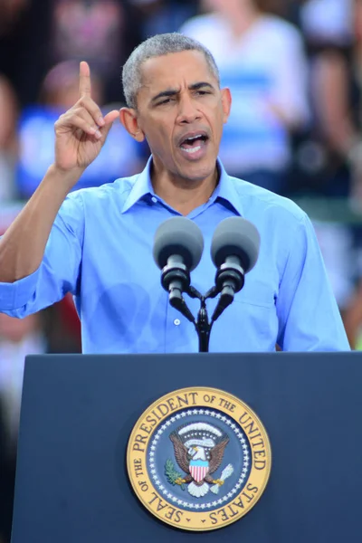 Presidente Barack Obama Habla Mitin Campaña Estadio Heritage Park Osceola — Foto de Stock