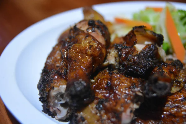 Hermoso Plato Deliciosa Comida Caribeña — Foto de Stock