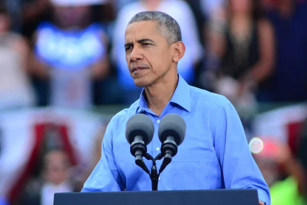 Presidente Barack Obama Habla Mitin Campaña Estadio Heritage Park Osceola —  Fotos de Stock