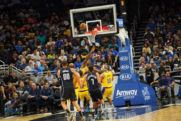 Orlando Magic Φιλοξενεί Τους Lakers Στο Amway Center Στο Orlando — Φωτογραφία Αρχείου