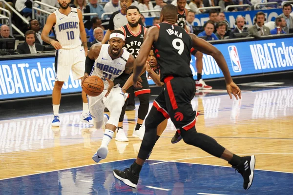 Orlando Magic 19 Nisan 2019 Cuma günü Orlando Florida 'daki Amway Arena' daki NBA Playoff 1 'de Toronto Rapçileri' ne ev sahipliği yapıyor.