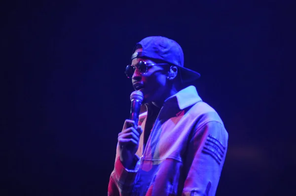 Penyanyi Usher Tampil Amway Center Orlando Florida Pada Desember 2015 — Stok Foto