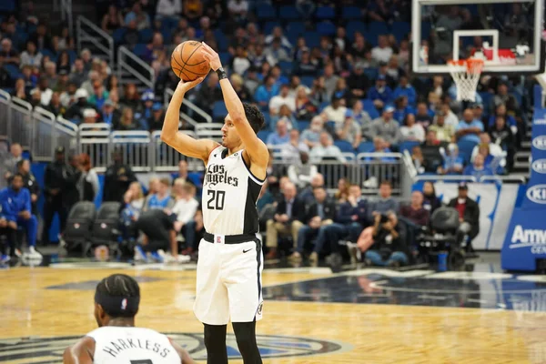 Orlando Magic Φιλοξενεί Clippers Στο Amway Center Στο Ορλάντο Φλόριντα — Φωτογραφία Αρχείου