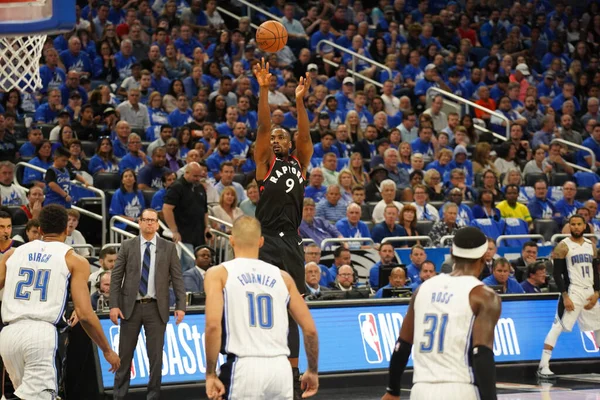 Orlando Magic Hosts Toronto Rapters Nba Playoff Στο Amway Arena — Φωτογραφία Αρχείου