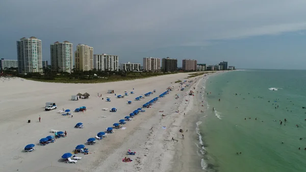 Hermosa Vista Aérea Costa Con Una Playa Ciudad —  Fotos de Stock