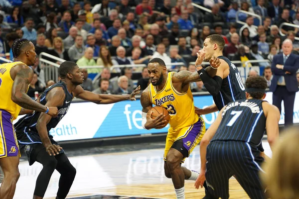 Orlando Magic Acoge Los Angeles Lakers Amway Center Orlando Forida — Foto de Stock