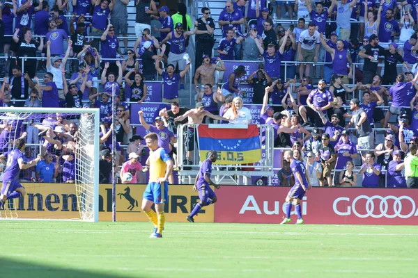 Orlando City Hostí Colorado Rapids Stadionu Orlando City Orlandu Floridě — Stock fotografie