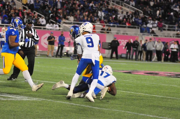 Georgia State Čelí San Jose State Během Cure Bowl Stadionu — Stock fotografie