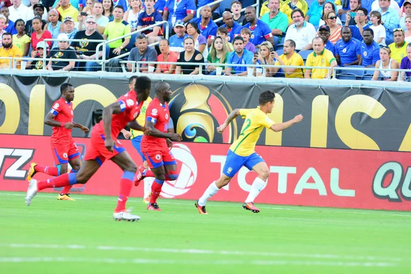 Brasil Enfrenta Haiti Durante Centenário Copa América Orlando Florida Camping — Fotografia de Stock