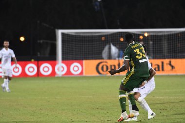 Los Angeles Galaksisi, 14 Temmuz 2020 'de Orlando Florida ABD' deki ESPN Vahşi Spor Dünyası 'nda düzenlenen MLS Sırt Turnuvası sırasında Portland Timbers ile karşı karşıya geldi..