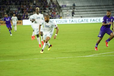 Orlando City SC, 19 Haziran 2019 Çarşamba günü Orlando 'daki Exploria Stadyumu' nda düzenlenen ABD Açık Kupası sırasında New England Devrimi 'ne ev sahipliği yaptı.