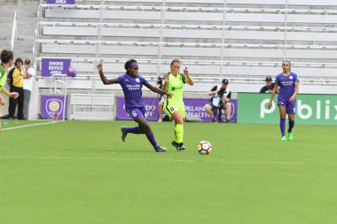 Orlando Pride 21 Temmuz 2018 'de Orlando Florida' daki Exploria Stadyumu 'nda Seattle Reign FC' ye ev sahipliği yapmaktadır. Fotoğraf: Marty Jean-Louis