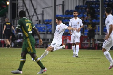 Los Angeles Galaksisi, 14 Temmuz 2020 'de Orlando Florida ABD' deki ESPN Vahşi Spor Dünyası 'nda düzenlenen MLS Sırt Turnuvası sırasında Portland Timbers ile karşı karşıya geldi..