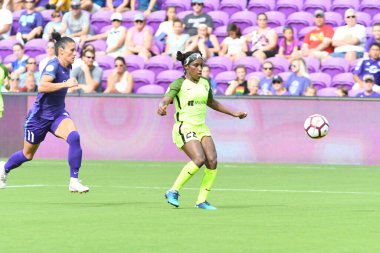 Orlando Pride 21 Temmuz 2018 'de Orlando Florida' daki Exploria Stadyumu 'nda Seattle Reign FC' ye ev sahipliği yapmaktadır. Fotoğraf: Marty Jean-Louis