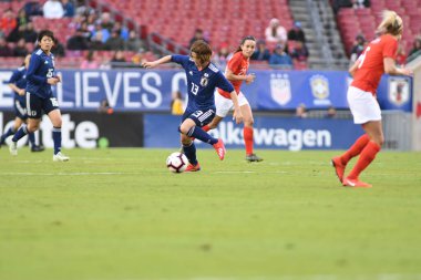 Japonya, İngiltere 'ye karşı Raymond James Stadyumu' nda 5 Mart 2019 'da Tampa Florida' da.