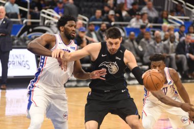 Orlando Magic, Philadelphia 76ers 'ı 25 Mart 2019' da Orlando Florida 'daki Amway Arena' da ağırlıyor..