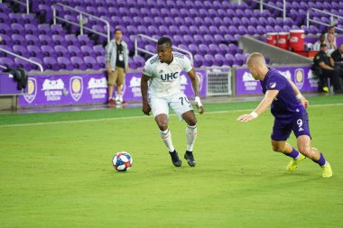 Orlando City SC, 19 Haziran 2019 Çarşamba günü Orlando 'daki Exploria Stadyumu' nda düzenlenen ABD Açık Kupası sırasında New England Devrimi 'ne ev sahipliği yaptı.