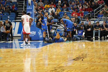 Orlando Magic, 13 Aralık 2019 Cuma günü Orlando, Florida 'daki Amway Center' da Houston Rockets 'a ev sahipliği yapıyor..
