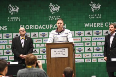 Basın Konferansı futbolcularının görüntüsü