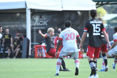 Toronto FC, 13 Temmuz 2020 tarihinde Orlando Florida 'daki ESPN Wild World of Sports' ta düzenlenen MLS Back Tournament sırasında D.C. United ile karşılaştı. Fotoğraf: Marty Jean-Louis