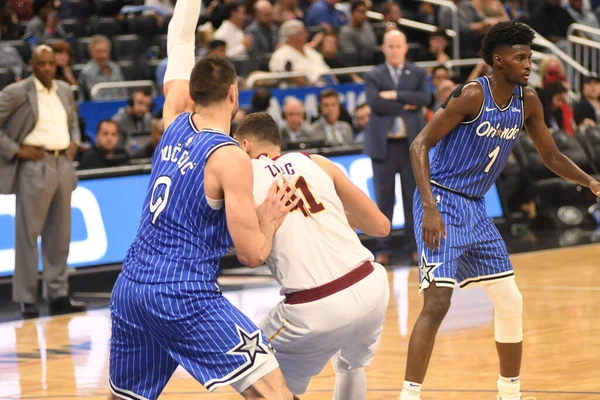 Orlando Magic Приймає Клівленд Кавальєрс Амвей Центрі Орландо Флориді Березня — стокове фото