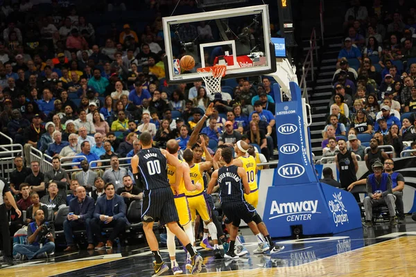 Orlando Magic Acoge Los Angeles Lakers Amway Center Orlando Forida — Foto de Stock