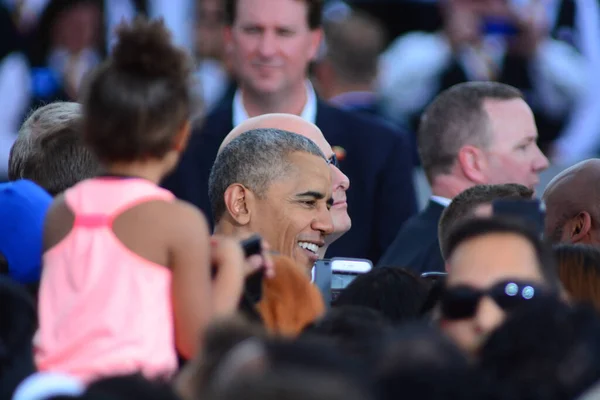 Presidente Barack Obama Habla Mitin Campaña Estadio Heritage Park Osceola — Foto de Stock