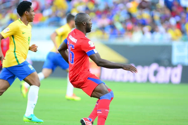 Brazilië Tegenover Haïti Tijdens Copa America Centenario Orlando Florida Camping — Stockfoto