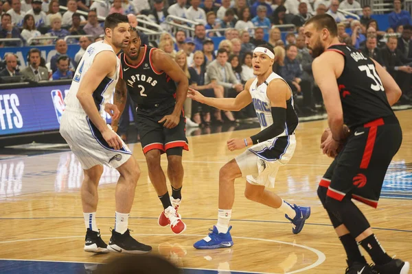 Orlando Magic Hospeda Toronto Rapters Durante Playoff Nba Amway Arena — Fotografia de Stock